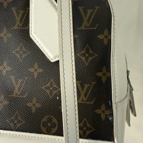 Louis Vuitton Monogram Brown and White Satchel - Picture 3 of 7